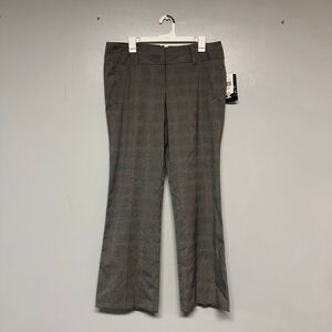 Women's Tracy Evans stretch Gray Pink Plaid Trousers Juniors size 13 dress pants